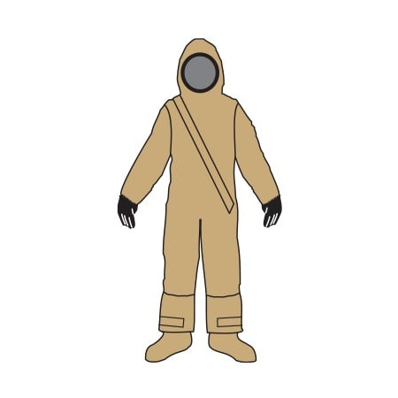 Kappler Disposable Coverallss, Hooded, 2XL/3XL, DuraChem 500, Attached Glove Wrist, Attached Boots Ankle D5H457KH2X3X94